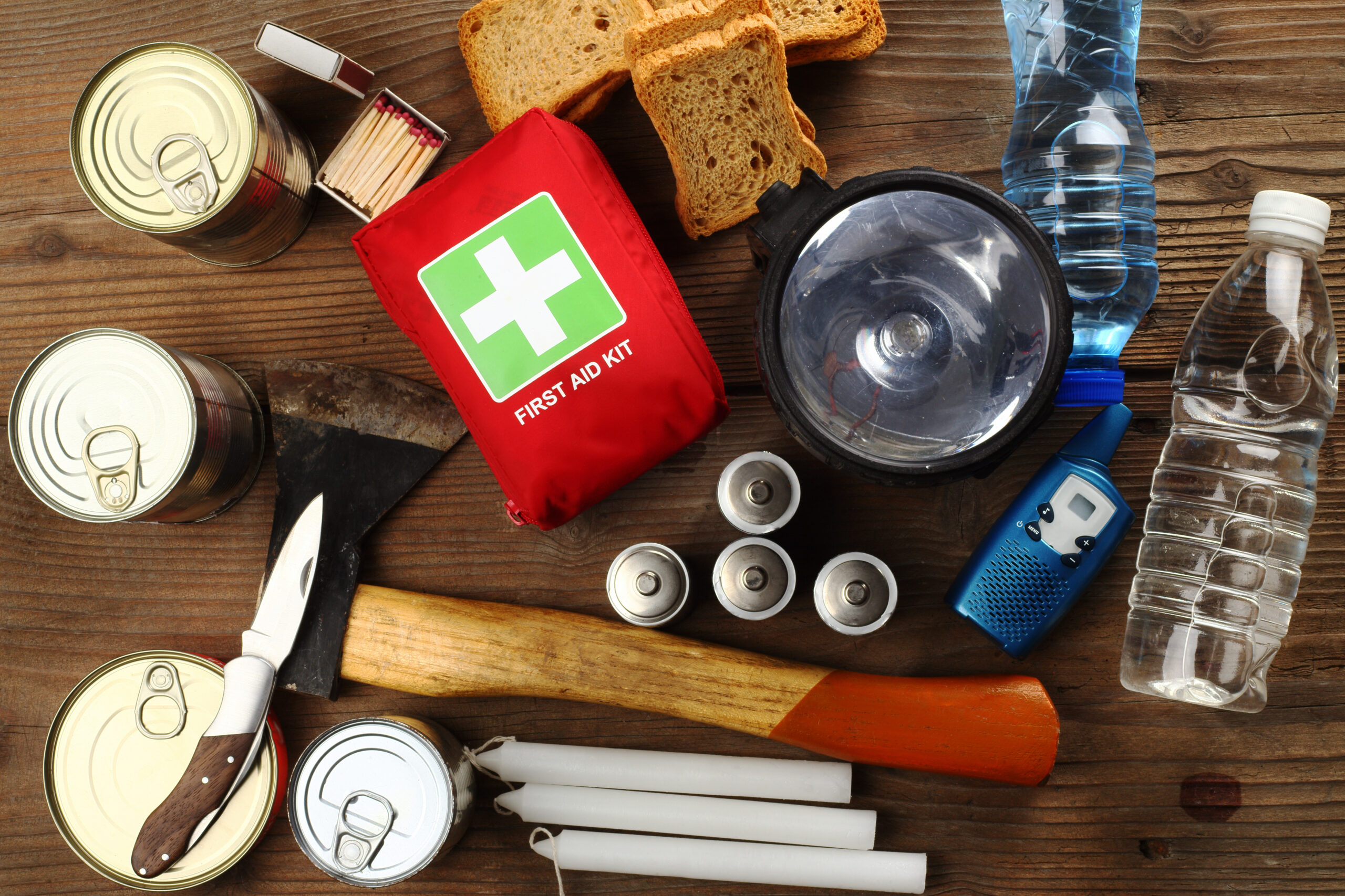 Supplies for hurricane relief victims