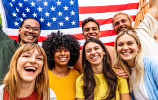 American citizens celebrating 250th anniversary