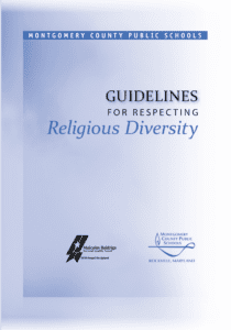 Montgomery County Guidelines for respecting religious diversity