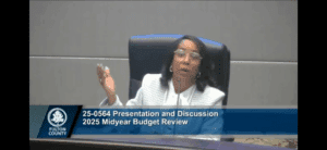 Discussion over Midyear Budget Review at Board of Commissioners meeting