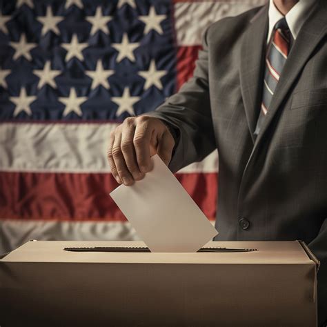 man in suit with ballot in hand putting in box to show election integrity