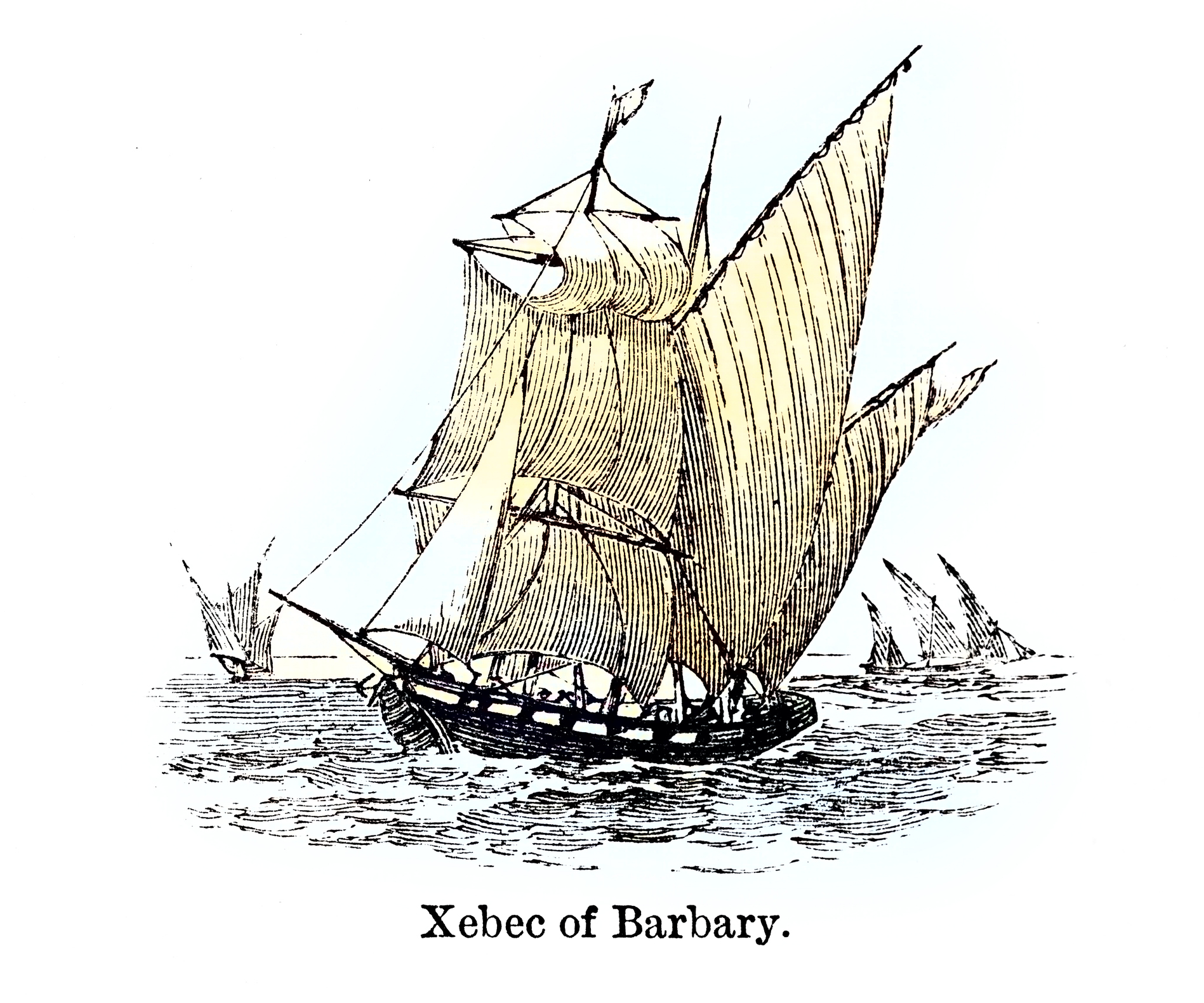 barbary pirate ship to represent war in Iran