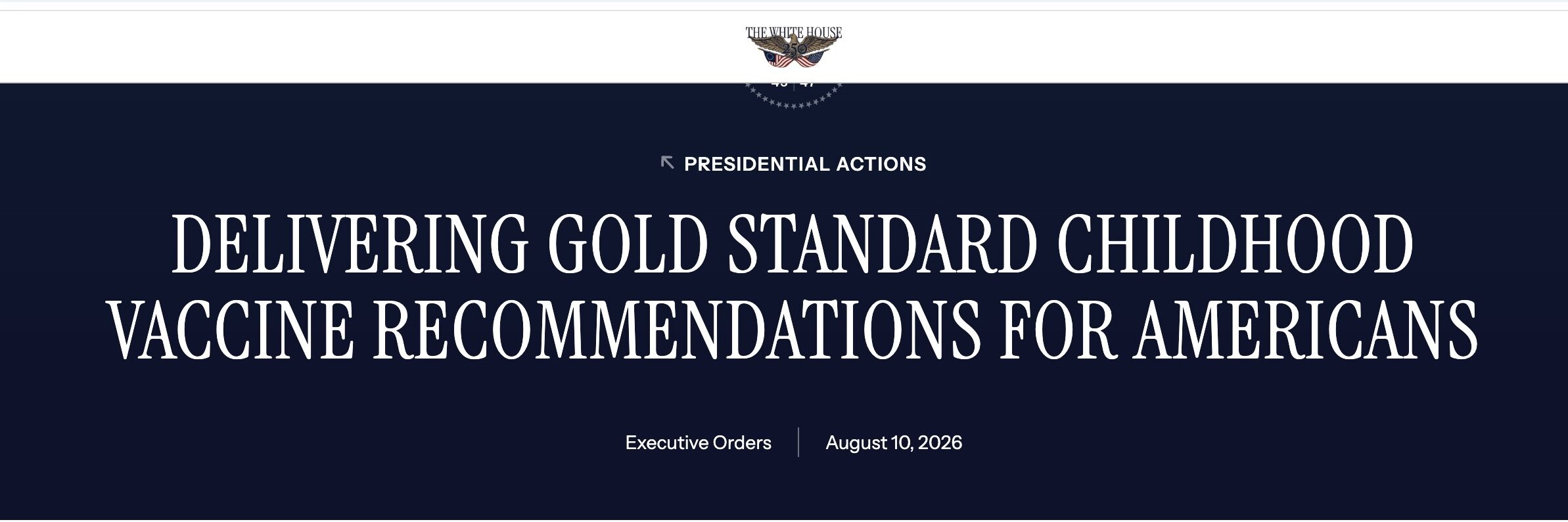 Executive order re: vaccines